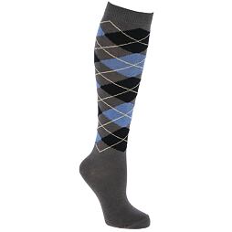 Podkolanówki Check Covalliero A/W 2022, grafitowy/ciemnoniebieski/lodowoniebieski