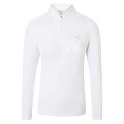 Koszulka wyścigowa damska z długim rękawem Covalliero S/S 2026, biała