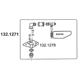 Zawór z płytką montażową do poideł Mod. 630, 640, 850, 860