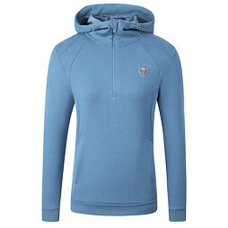 Bluza damska z kapturem Covalliero S/S 2026, kolor dymny niebieski