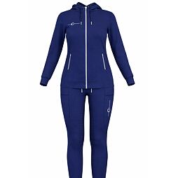 Zestaw treningowy dla dzieci, bluza + legginsy, granatowy