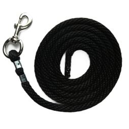 Smycz pleciona KENTAUR z karabińczykiem niklowym, czarna