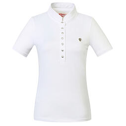 Koszulka konkursowa ze stójką Covalliero S/S 2022, biała