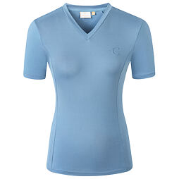 Koszulka damska Covalliero S/S 2026, kolor dymny niebieski