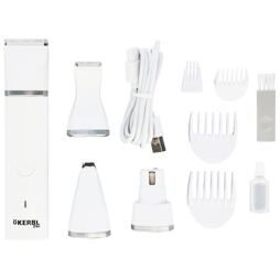 Wielofunkcyjna maszynka do strzyżenia dla psów i kotów 4w1, biała