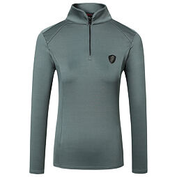 Damska koszulka funkcjonalna Covalliero A/W 2023, jadeitowa zieleń