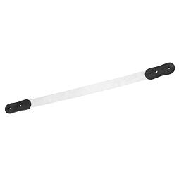 Ściągaczka do potu prosta metalowa z plastikowymi uchwytami na końcach