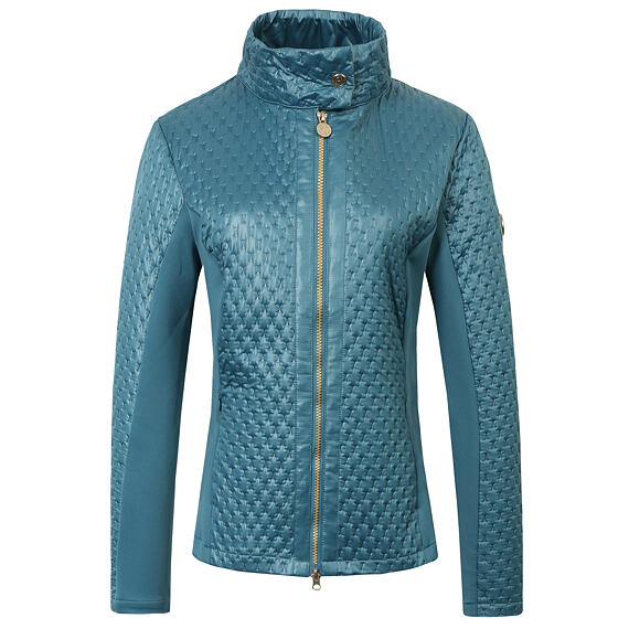 Kurtka damska kombinowana Covalliero S/S 2023, jasnoniebieska