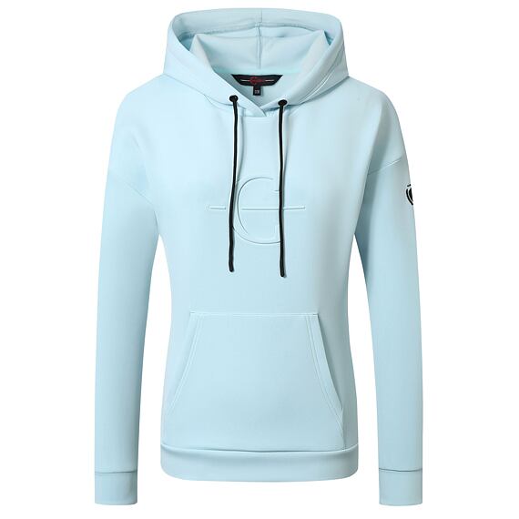 Bluza z kapturem damska Covalliero S/S 2024, jasnoniebieska