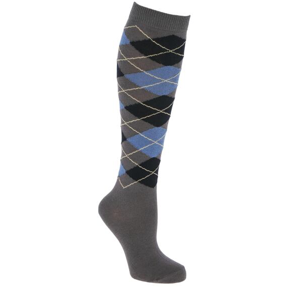 Podkolanówki Check Covalliero A/W 2022, grafitowy/ciemnoniebieski/lodowoniebieski