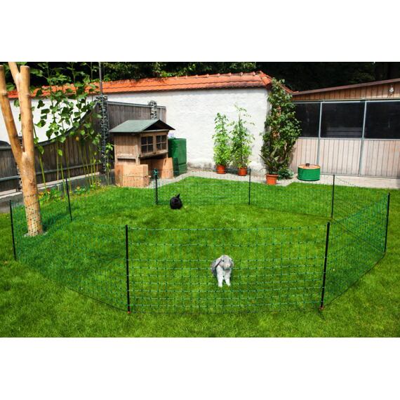 Siatka dla królików, przewodząca, wysokość 65 cm, długość 50 m, podwójny szpic, zielona