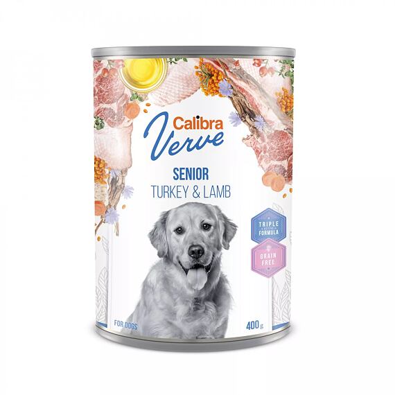 Calibra Dog Verve puszka GF Senior Turkey&Lamb 400g