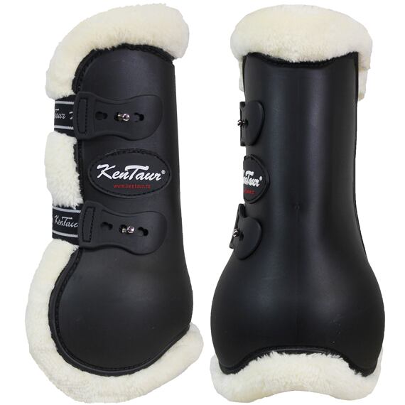 Ochraniacze Mega Jump KENTAUR ze sztucznym barankiem, czarne