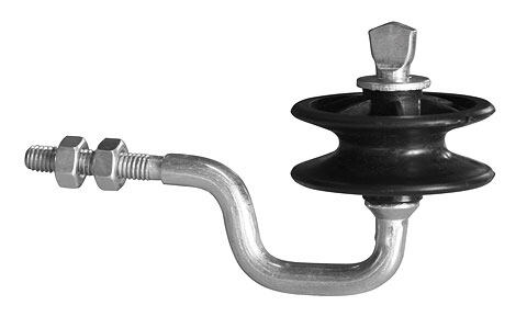 Narożny izolator do linek z gwintem