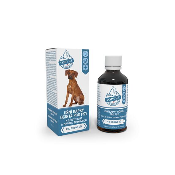 Topvet For Pets Krople do uszu oczyszczające dla psów, 50 ml