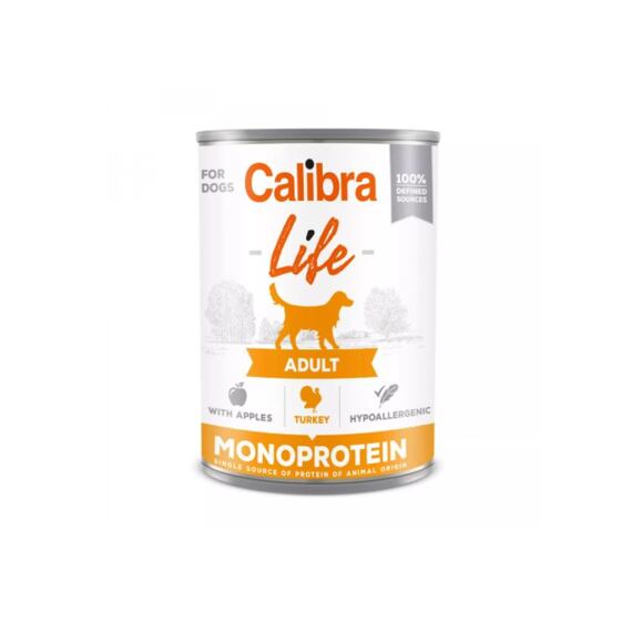 Karma w puszce Calibra Dog Life Adult Turkey with apple 400g