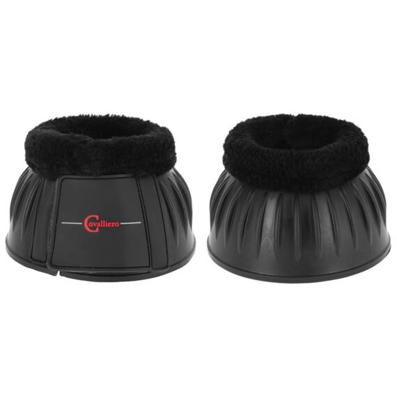 Gumowe dzwony na kopyta z polarem Teddy czarne