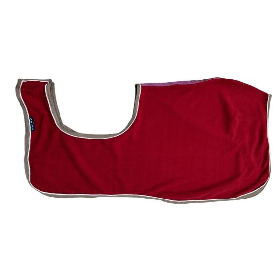 Kocyk polarowy EquiTheme Polyfun, bordowy, 140 cm