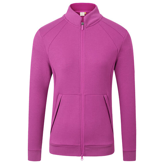 Bluza damska rozpinana Covalliero S/S 2026, jasnojagodowa