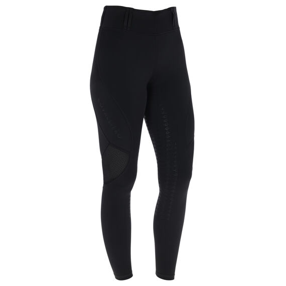 Damskie legginsy jeździeckie z siateczki z antypoślizgiem Covalliero S/S 2026, czarne