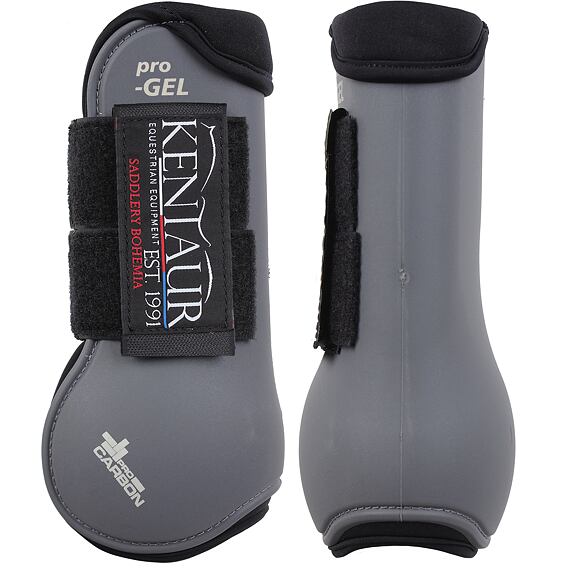 Ochraniacze KENTAUR Pro Carbon z żelem, szare, rozm: COB