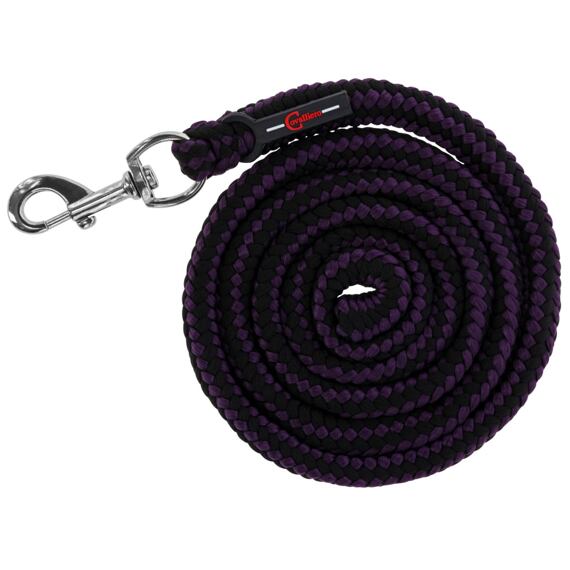 Smycz Hippo z klasycznym karabińczykiem 200 cm, fioletowo-czarna