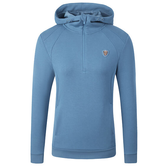 Bluza damska z kapturem Covalliero S/S 2026, kolor dymny niebieski