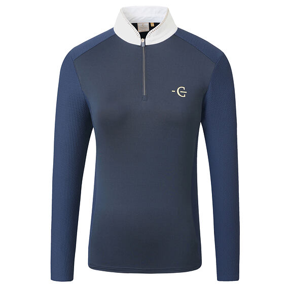 Koszulka wyścigowa damska z długim rękawem Covalliero S/S 2026, ciemnoniebieska