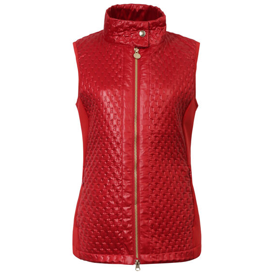 Kamizelka damska kombinowana Covalliero S/S 2023, czerwona