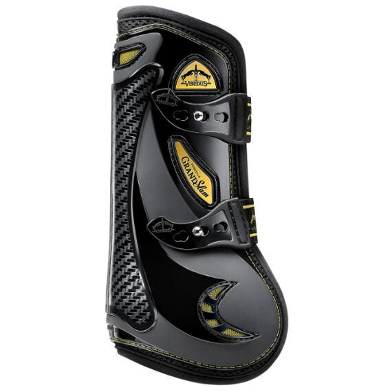 Ochraniacze Veredus Grand Slam Carbon Gel, przednie, czarny/złoty, L