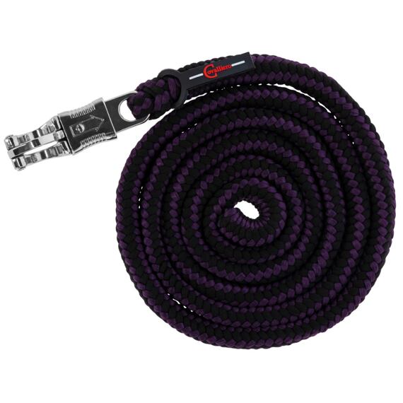Smycz Hippo z karabińczykiem antypanicznym 200 cm, fioletowo-czarna