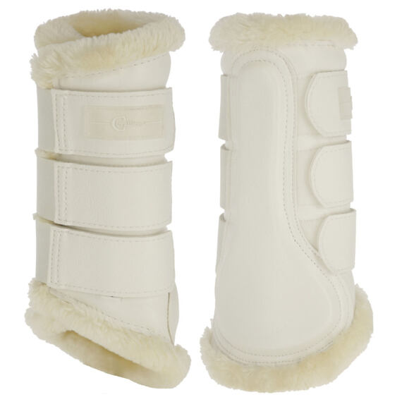 Ochraniacze z futerkiem Pelisa, białe