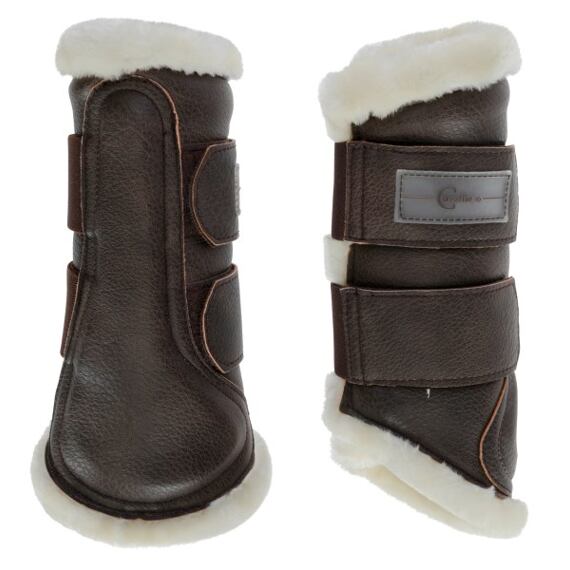 Ochraniacze z futerkiem Pelisa, brązowe