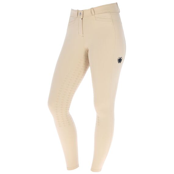 Damskie bryczesy jeździeckie z lejem Covalliero S/S 2024, kremowe