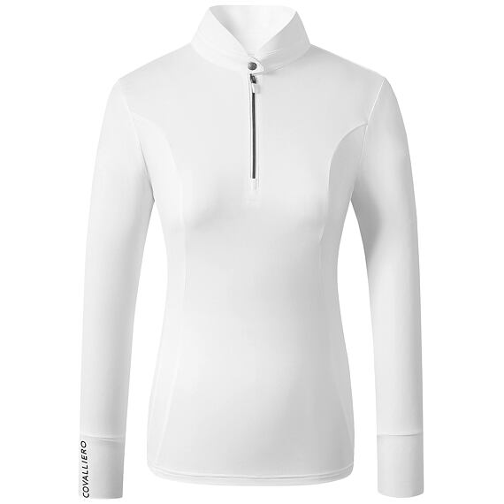 Koszulka wyścigowa, długi rękaw Covalliero Competition S/S 2025 damska, biała