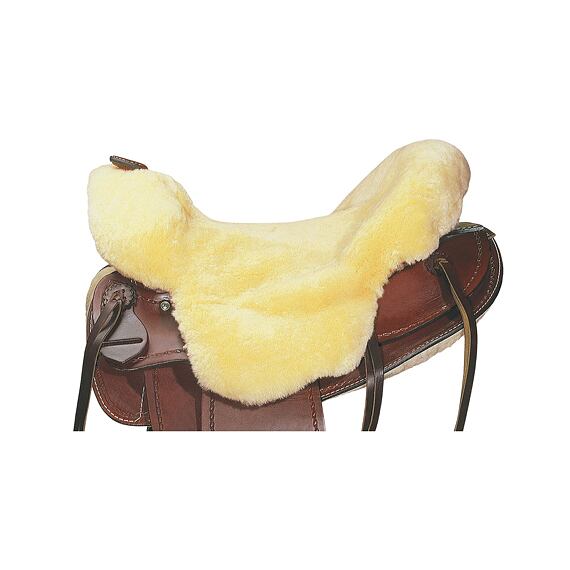 Pokrowiec na siodło westernowe wykonany z naturalnej skóry jagnięcej LproWest, kolor: naturalny