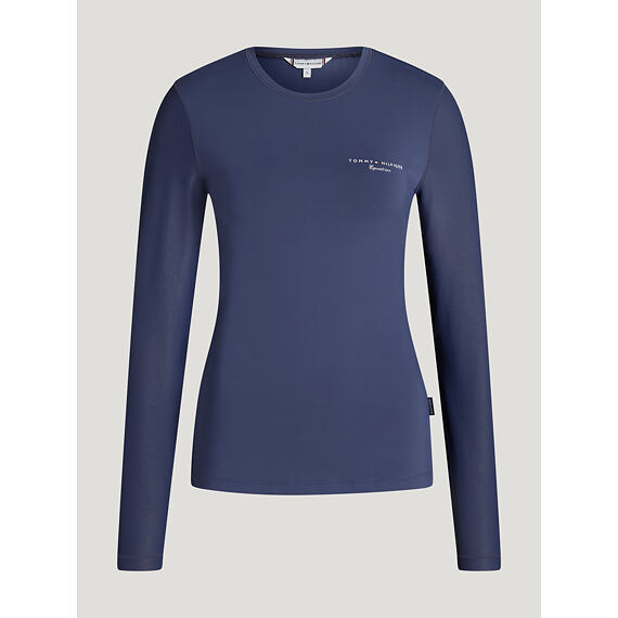 Koszulka damska z długim rękawem TOMMY HILFIGER Adele Sunguard, ciemnoniebieska