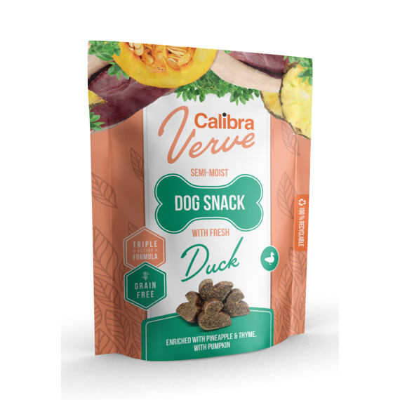 Calibra Dog Verve Półwilgotna przekąska świeża kaczka 150g