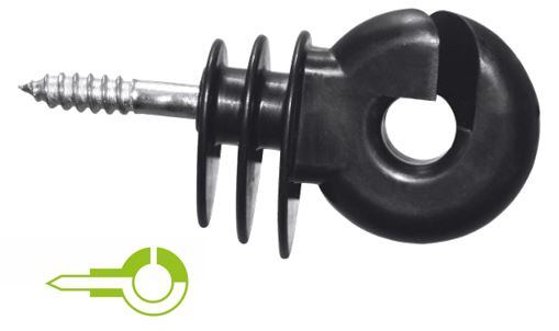 Izolator okrągły BIG z metalowym wzmocnieniem i wkrętem 6 mm