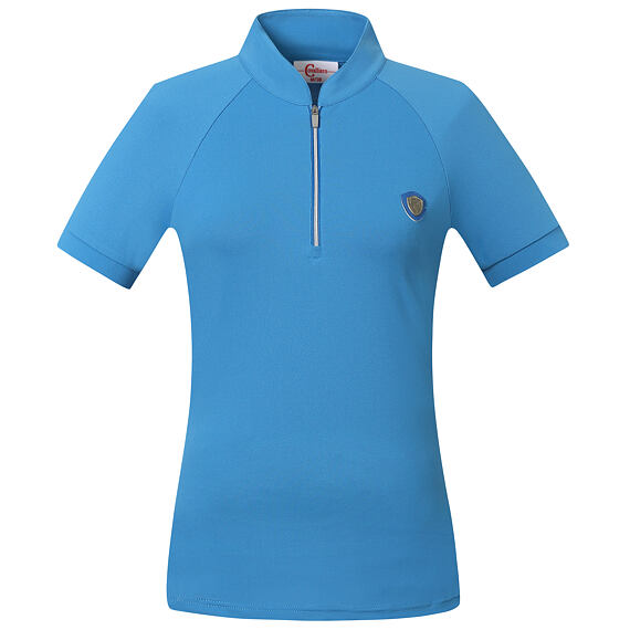 T-shirt ze stójką Covalliero S/S 2022, niebieski