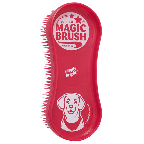 Szczotka plastikowa MagicBrush dla psów, różowa