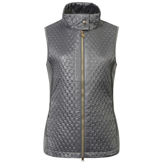 Kamizelka damska kombinowana Covalliero S/S 2023, szara