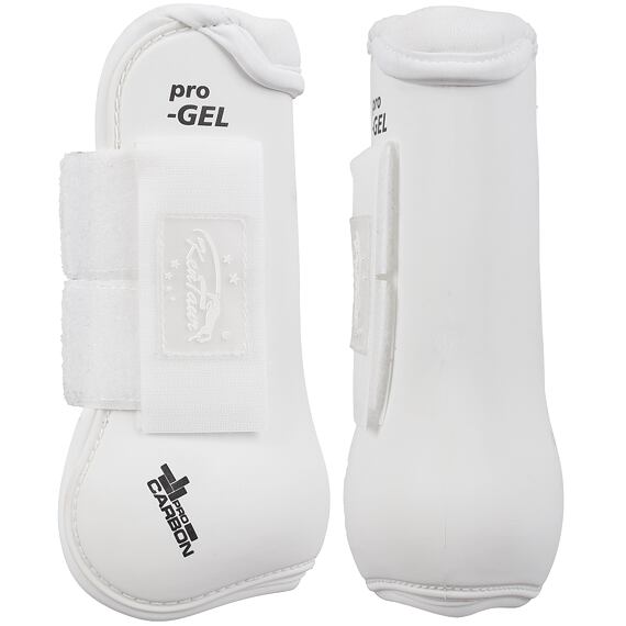 Ochraniacze KENTAUR Pro Carbon z żelem, białe, rozm: FULL