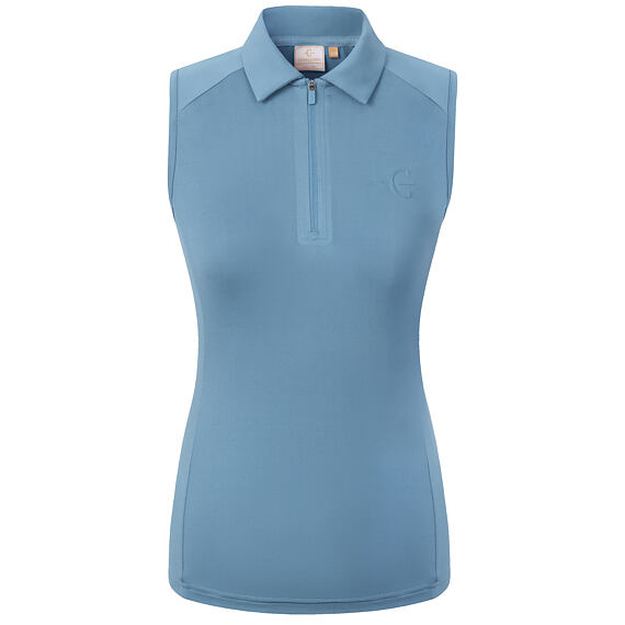 Bluzka damska Covalliero S/S 2026, kolor dymny niebieski