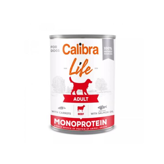 Calibra Dog Life karma w puszce Adult Beef with carrots 400g