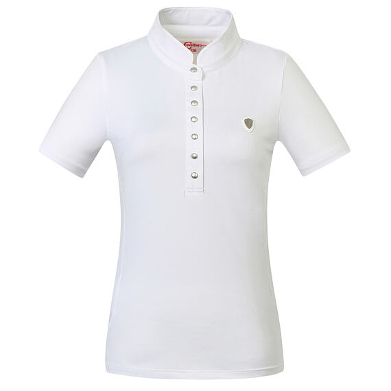 Koszulka konkursowa ze stójką Covalliero S/S 2022, biała