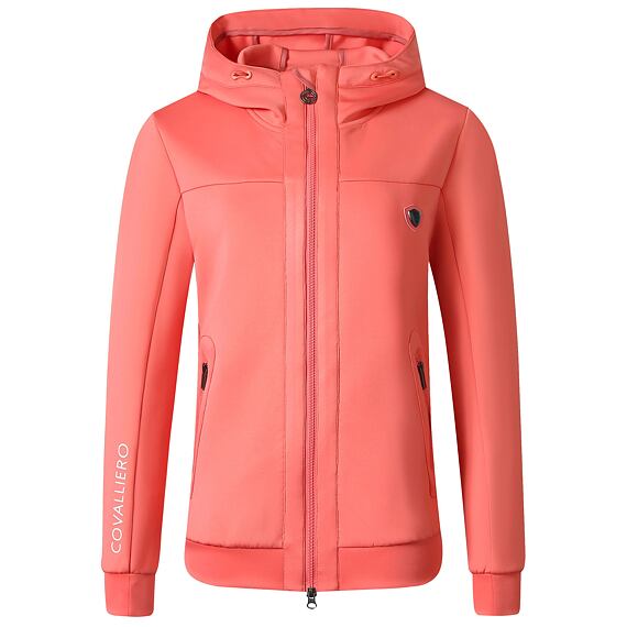 Bluza z kapturem Covalliero S/S 2025 damska, koralowa