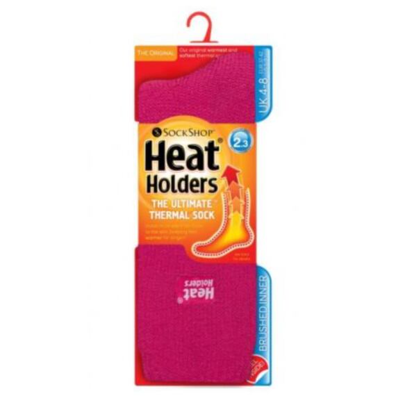 Damskie termiczne skarpety HEAT HOLDERS, malinowe, rozm: 37-41