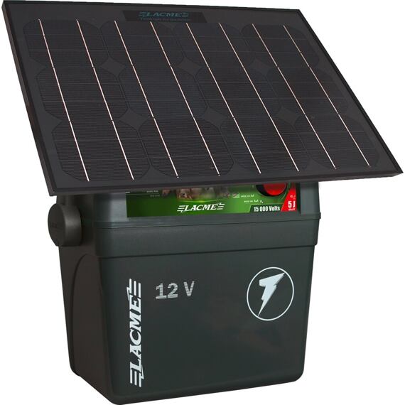 Zasilacz akumulatorowy do ogrodzenia CLOVERT B50, 5J 12V z panelem słonecznym 33W