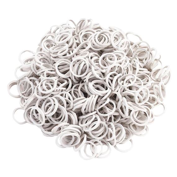 Gumki do grzywy białe, 500 szt./opak.